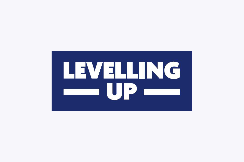Text that says Levelling Up on it