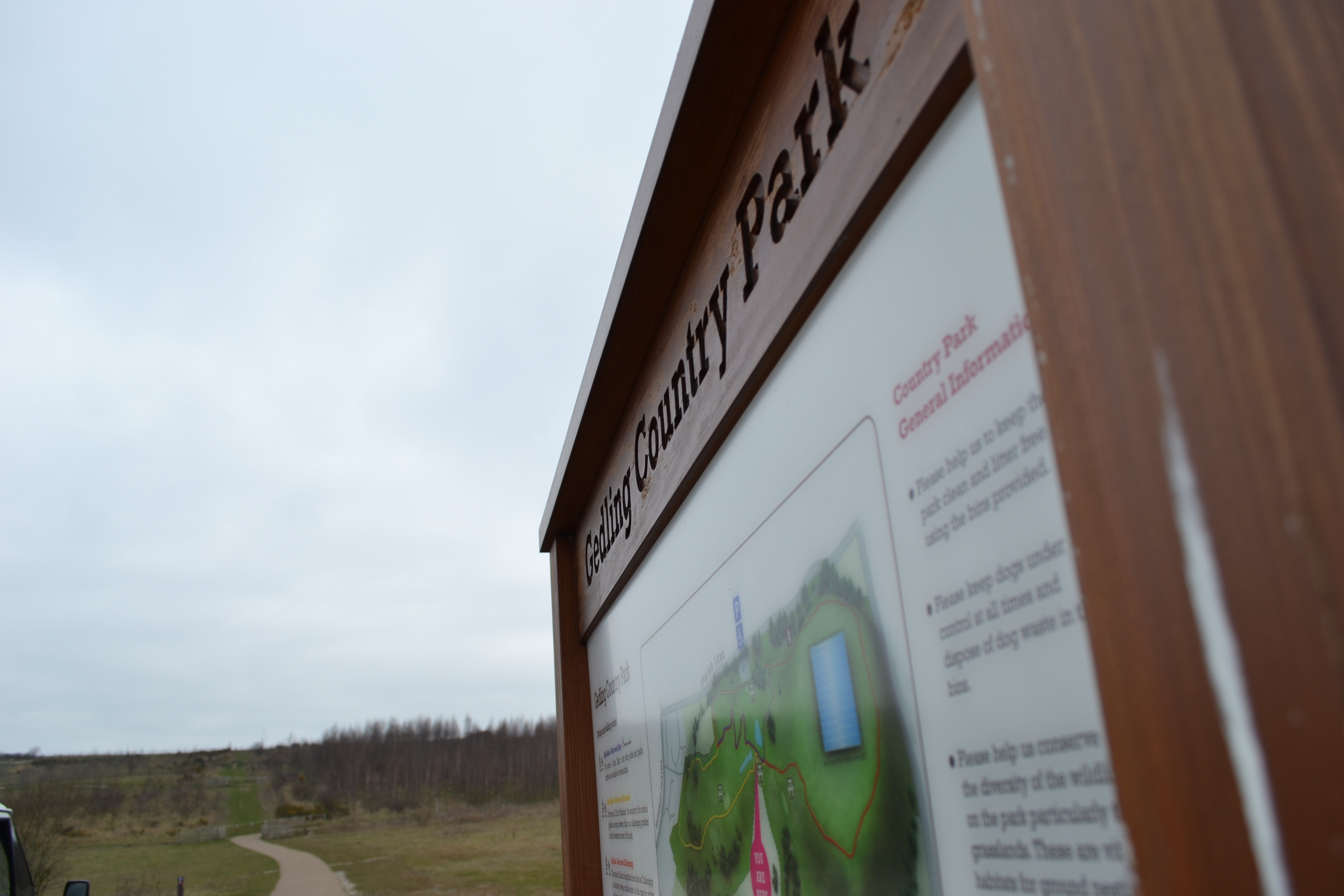 Gedling Country Park wooden sign