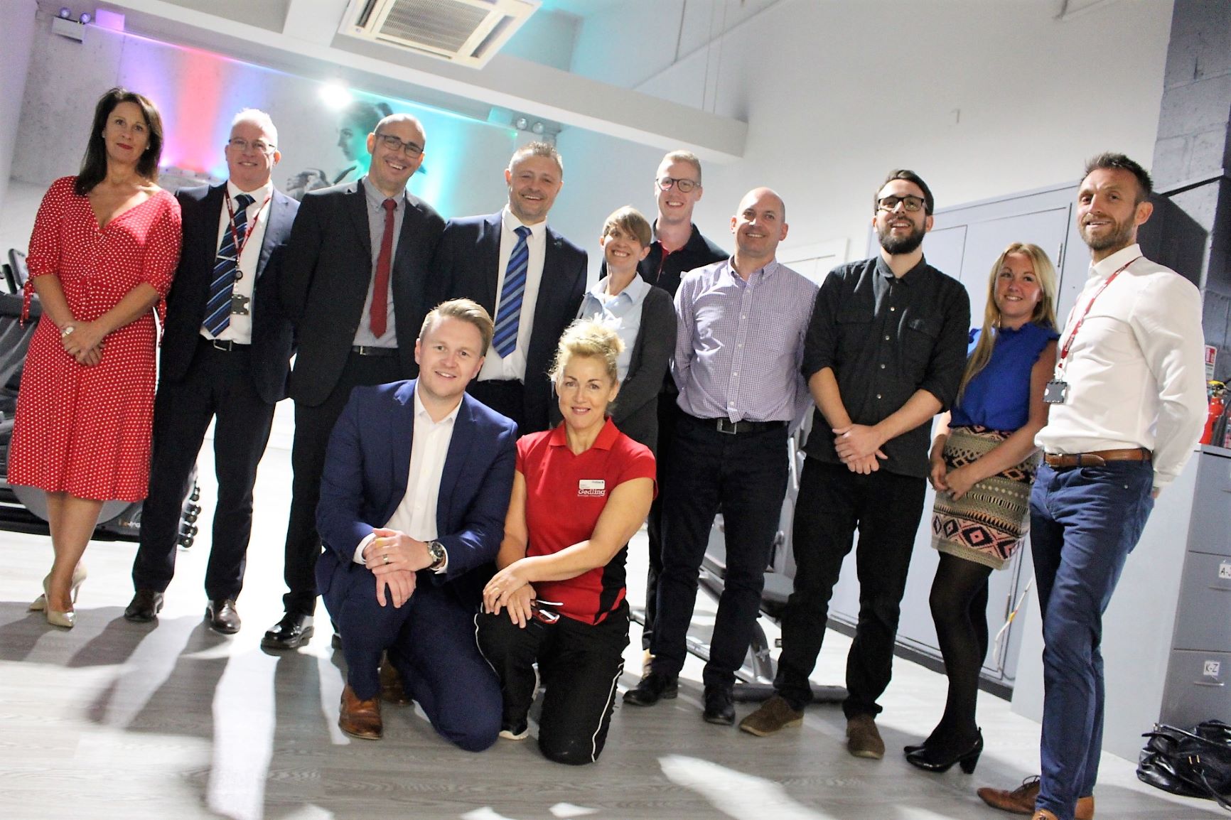 Councillors and officers from Gedling Borough Council at Redhill Gym